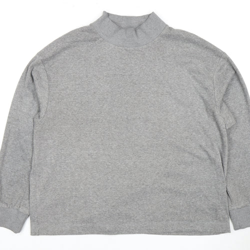 Marks and Spencer Women's Grey Mock Neck Sweatshirt