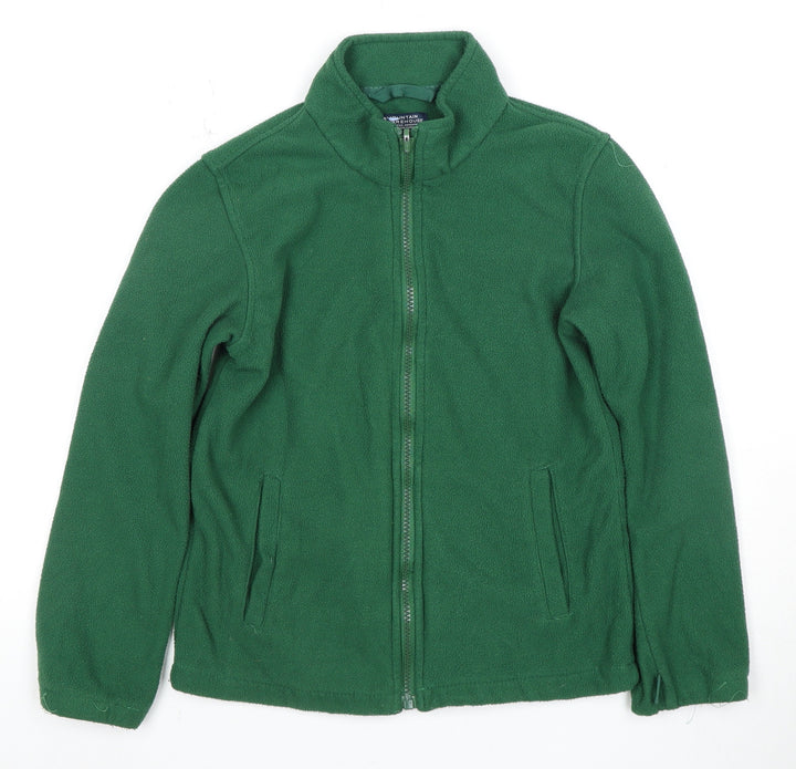 Mountain Warehouse Boys Green Jacket 9-10Y Full Zip Fleece