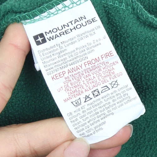 Mountain Warehouse Boys Green Jacket 9-10Y Full Zip Fleece