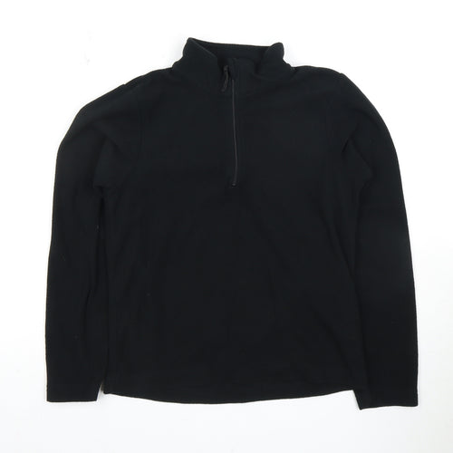 Mountain Warehouse Boys Black Fleece Top 9-10 Years 1/2 Zip