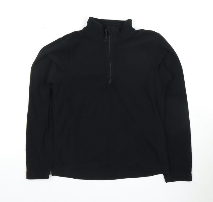 Mountain Warehouse Boys Black Fleece Top 9-10 Years 1/2 Zip