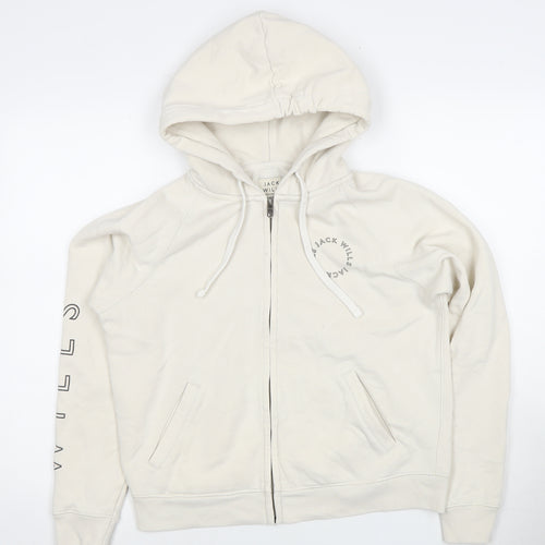 Jack Wills Women’s Ivory Zip Hoodie Size 12