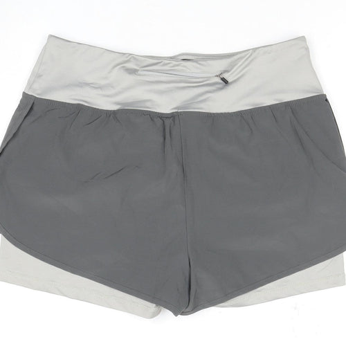 Yidarton Women's Grey Athletic Shorts L