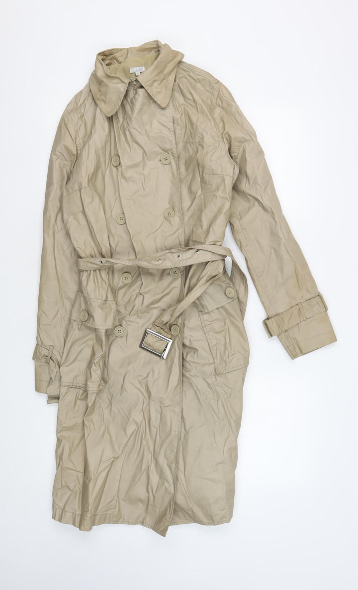 Solar Women's Beige Cotton Trench Coat M