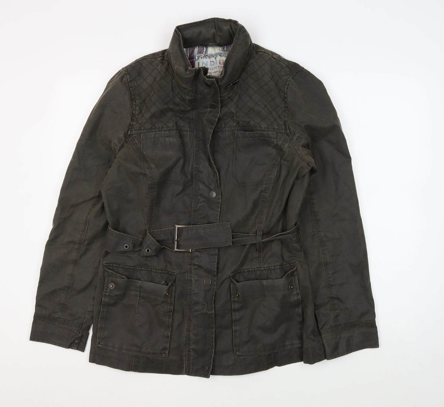 Marks and Spencer Women's Green Belted Jacket Size 12