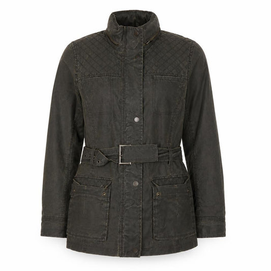 Front view of Marks & Spencer Women's Green Belted Jacket, size 12