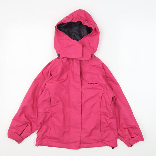 Trespass Girls Pink Parka Jacket, Size 5 Years, Waterproof