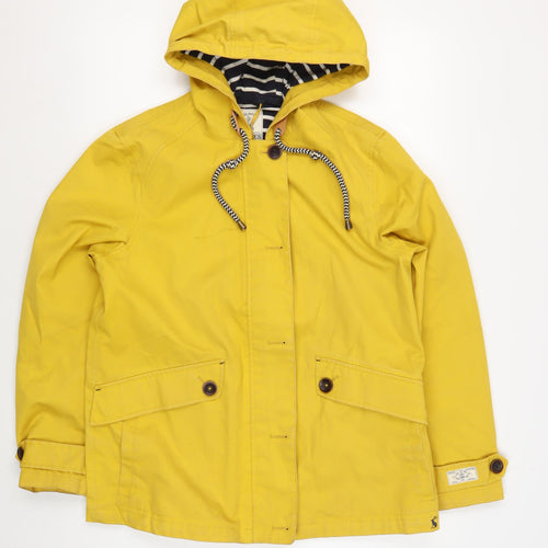 Joules Women's Yellow Waterproof Hooded Raincoat Size 12