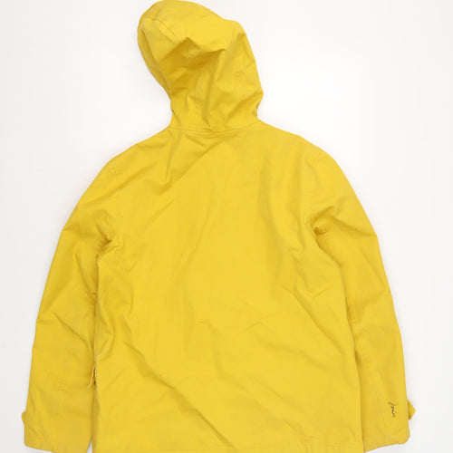 Joules Women's Yellow Waterproof Hooded Raincoat Size 12