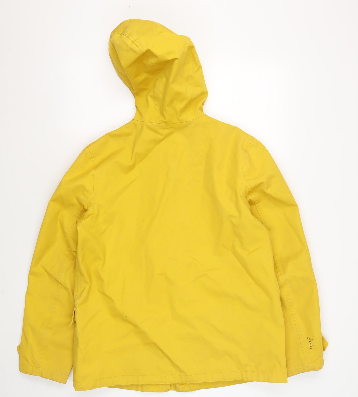 Joules Women's Yellow Waterproof Hooded Raincoat Size 12