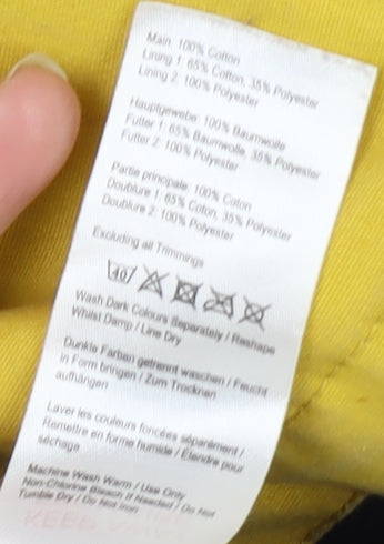 Joules Women's Yellow Waterproof Hooded Raincoat Size 12