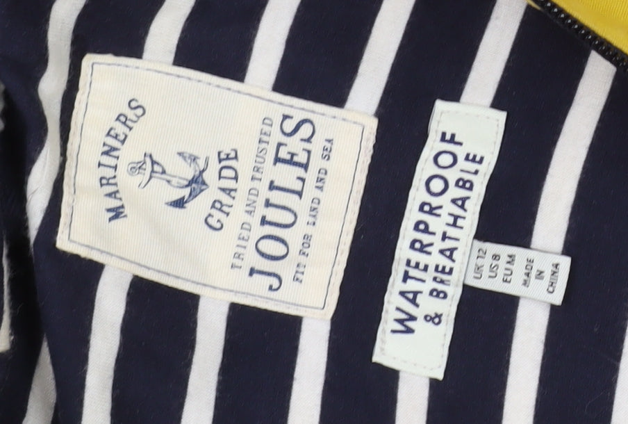 Joules Women's Yellow Waterproof Hooded Raincoat Size 12