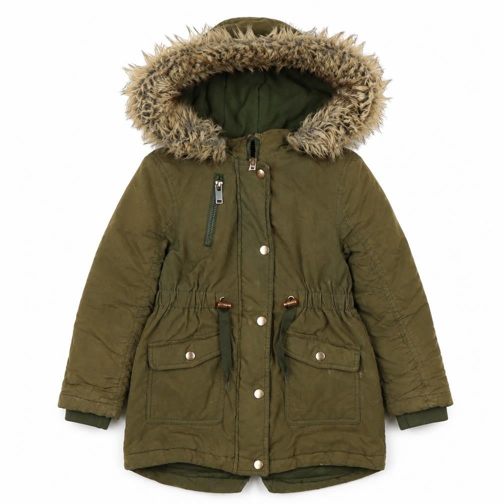 Marks and Spencer Girls' Green Parka 5-6 Years Hooded