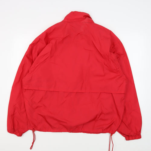 Woolrich Men's Red Basic Jacket L Stand-Up Collar