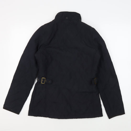 Trespass Women's Black Quilted Jacket, Size XS, Belted