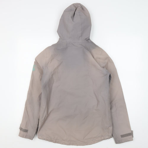 Weird Fish Women's Grey Hooded Jacket Size 8