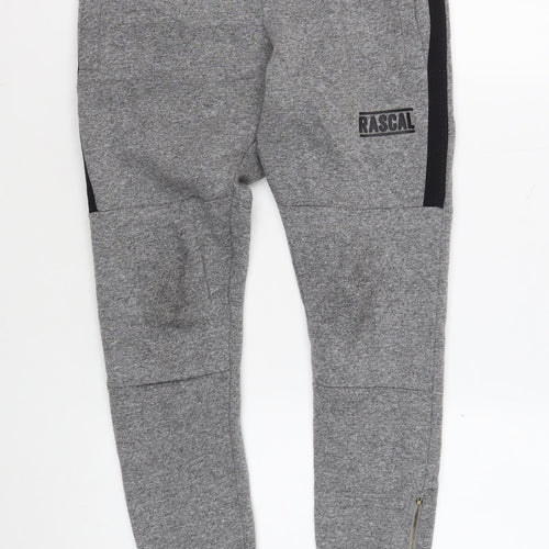 Rascal Boys Grey Jogger Trousers, Size L, Elastic Waist