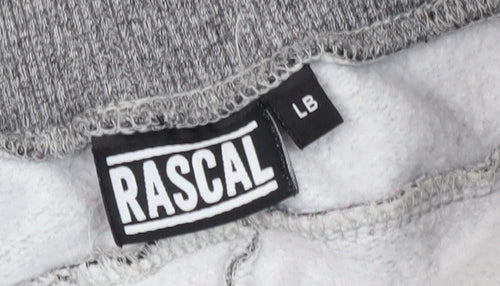 Rascal Boys Grey Jogger Trousers, Size L, Elastic Waist