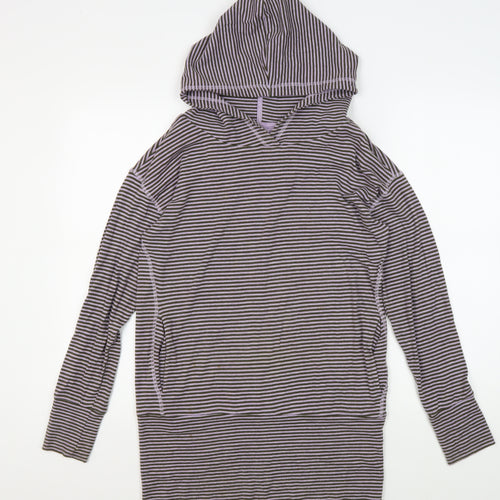 BAM Women's Striped Bamboo Hoodie, Size 8, Multicoloured