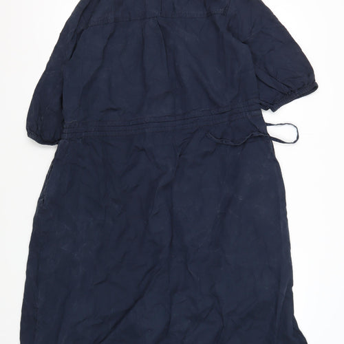 French Connection Women's Blue Modal Shirt Dress M