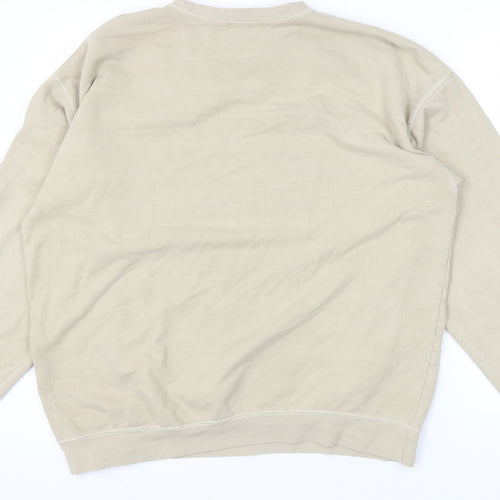 Topman Beige Men's Pullover Sweatshirt S