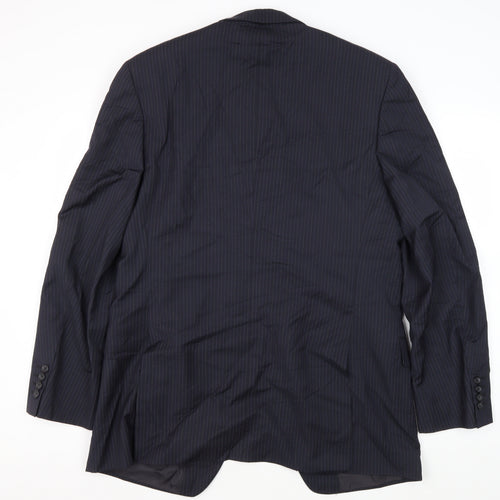 Jaeger Men's Blue Striped Suit Jacket 42L