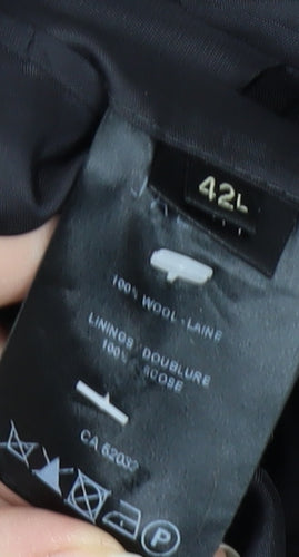 Jaeger Men's Blue Striped Suit Jacket 42L