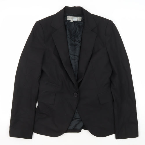 Zara Women's Black Blazer, Size 10, Single-Breasted Lined