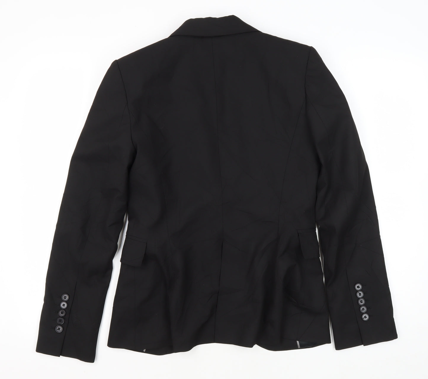 Zara Women's Black Blazer, Size 10, Single-Breasted Lined