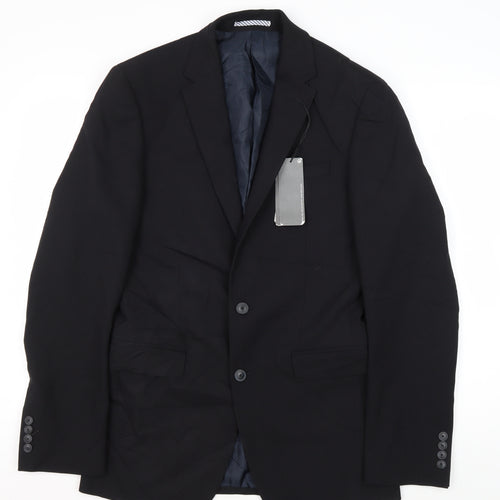 Marks and Spencer Men's Black Wool Blazer, 36 Long