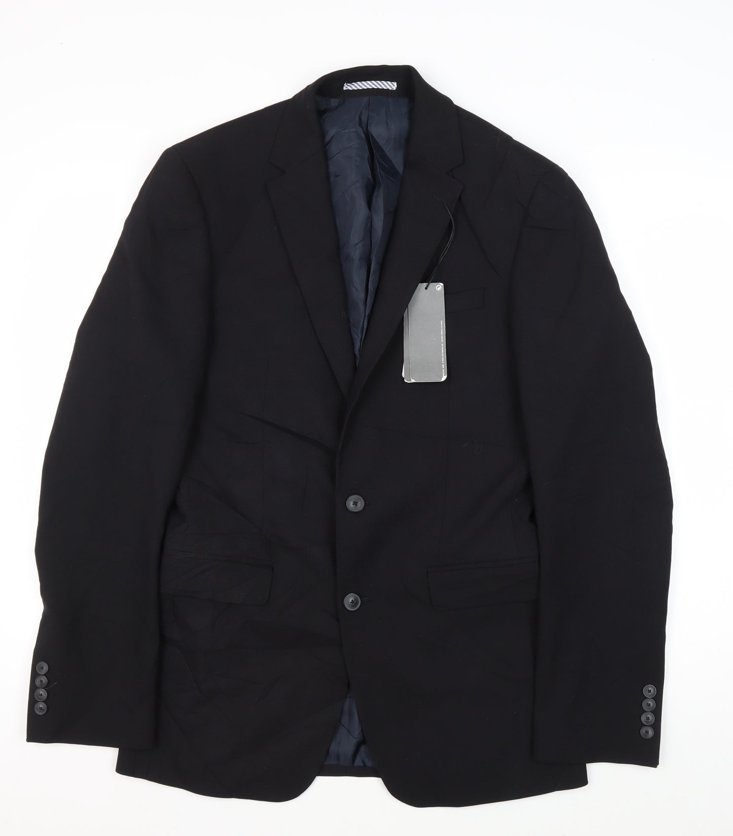 Marks and Spencer Men's Black Wool Blazer, 36 Long