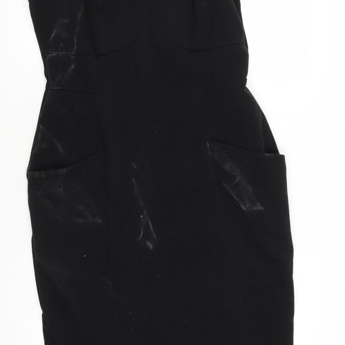 ASOS Tall Women's Black Midi Sheath Dress 16