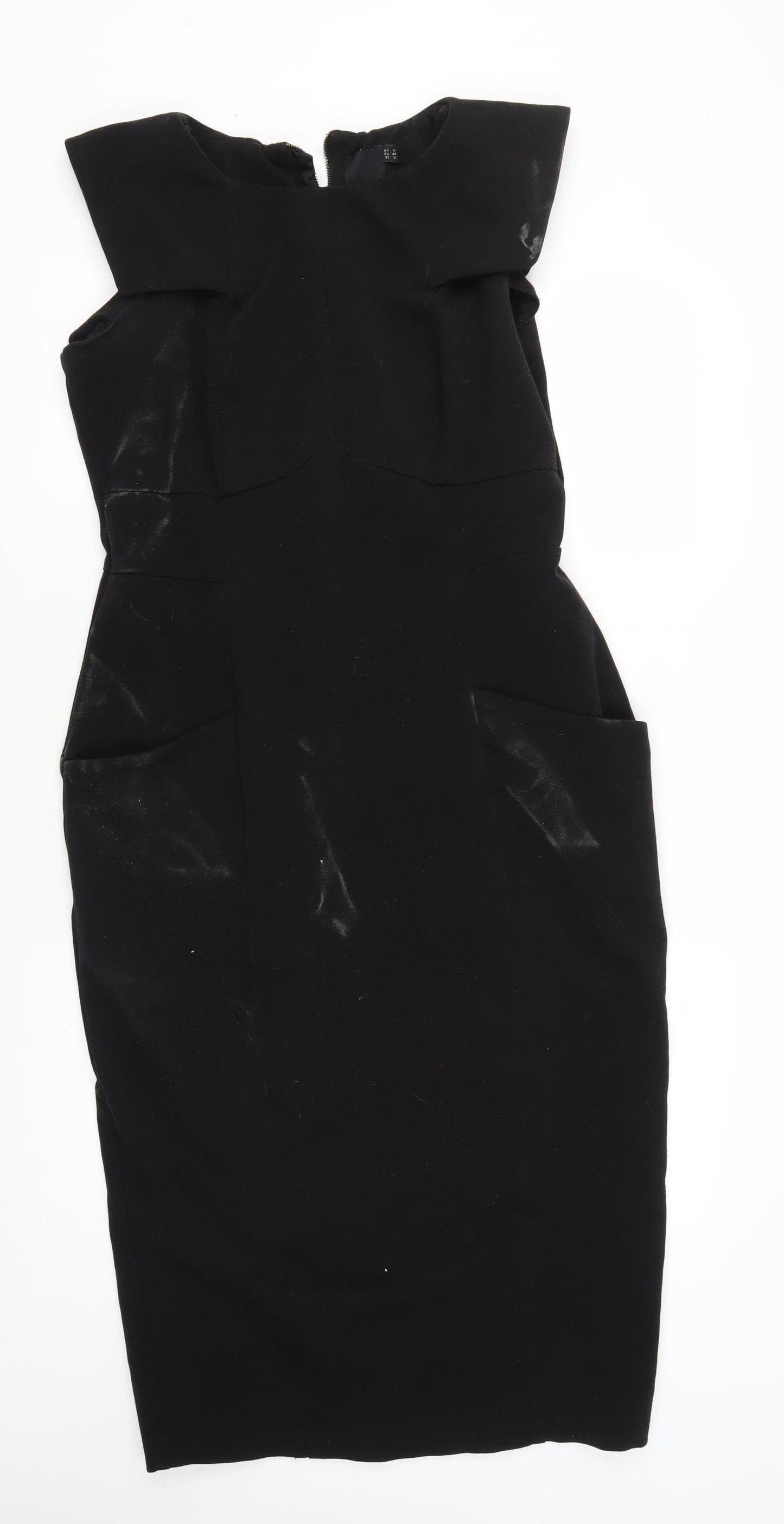 ASOS Tall Women's Black Midi Sheath Dress 16