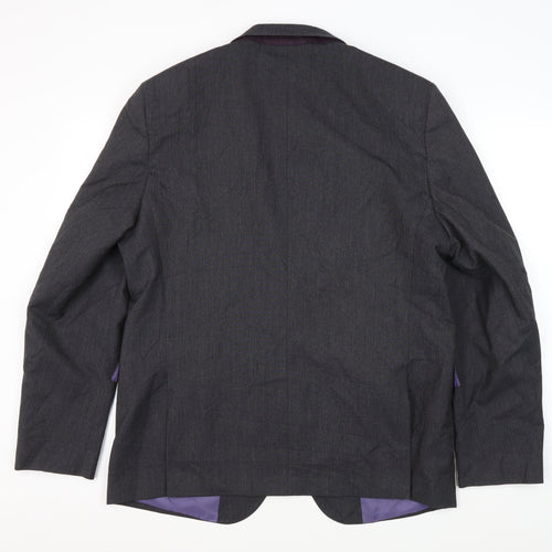Marks and Spencer Men's Grey Blazer, Size 44R Super-Slim