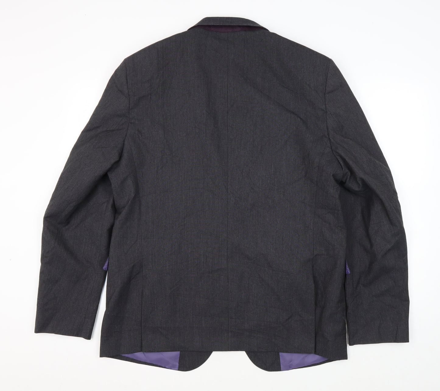 Marks and Spencer Men's Grey Blazer, Size 44R Super-Slim