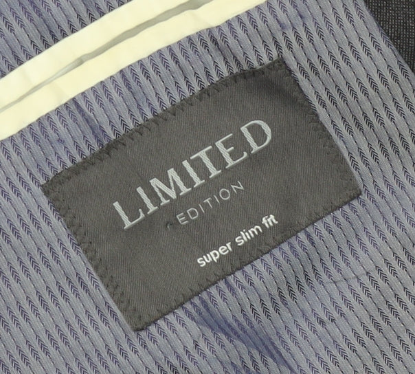 Marks and Spencer Men's Grey Blazer, Size 44R Super-Slim
