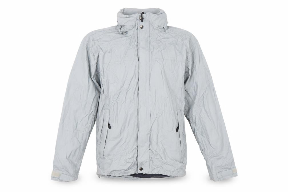 Front view of Cotton Traders Men's XL Grey Full Zip Jacket