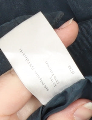 EWM Men's Blue Jacket - Large, Polyester Zip Style