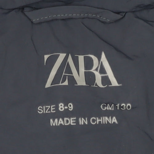 Zara Girls Blue Puffer Jacket 8-9 Years