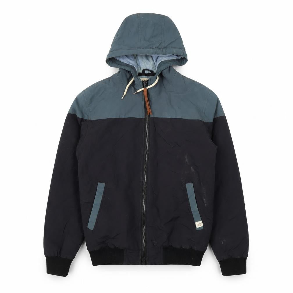 Front view of SoulCal Men's Black Hooded Jacket, size S