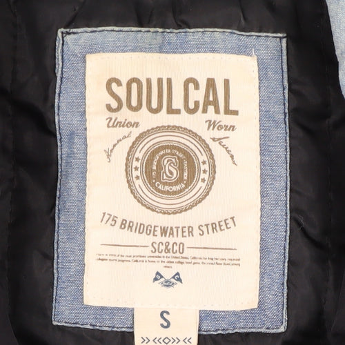 SoulCal Men's Black Hooded Jacket Size S