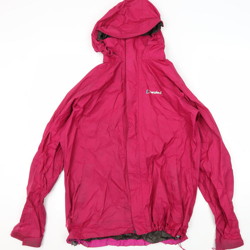 Berghaus Women's Pink Waterproof Hooded Jacket Size 16