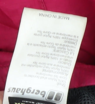 Berghaus Women's Pink Waterproof Hooded Jacket Size 16
