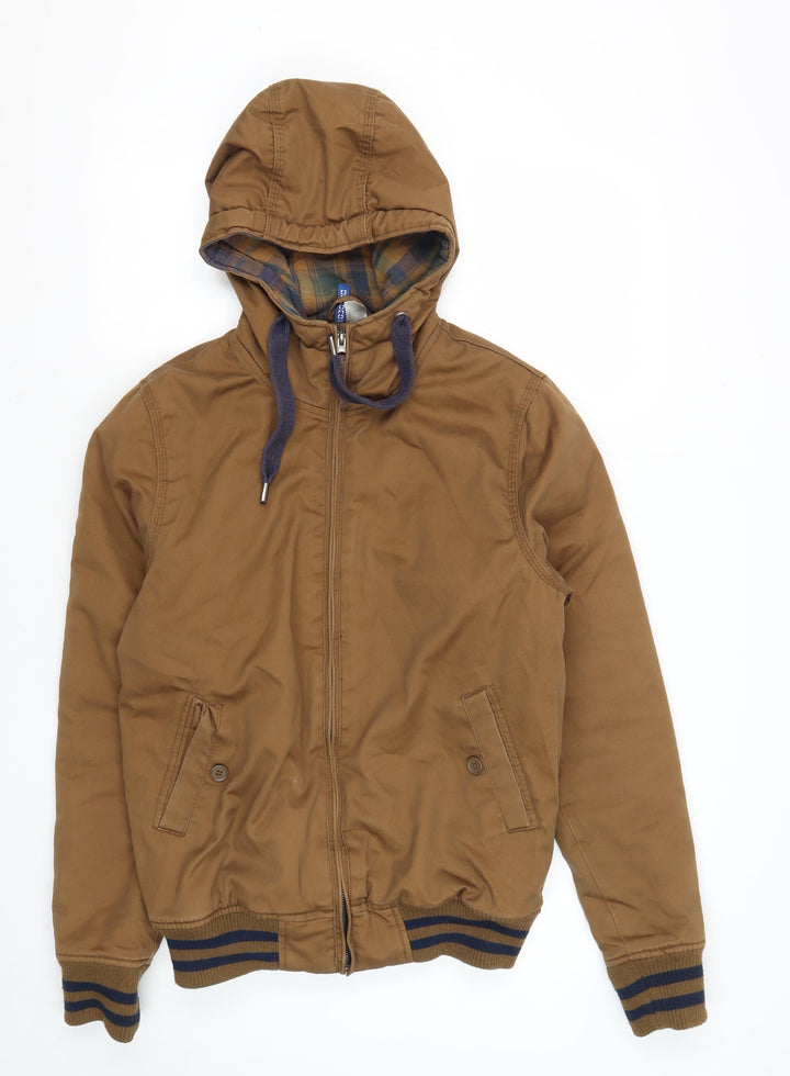 Divided Men's Brown Bomber Jacket Size S Casual