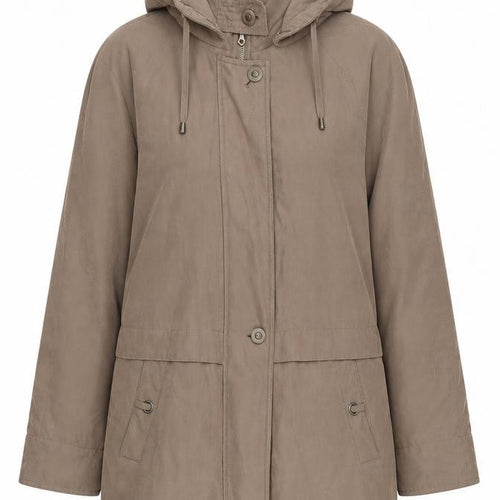 Klass Women’s Brown Parka Coat, Size M, Hooded & Pockets