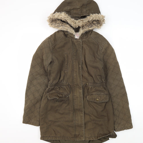 Marks and Spencer Green Parka Coat, Girls 11-12 Years