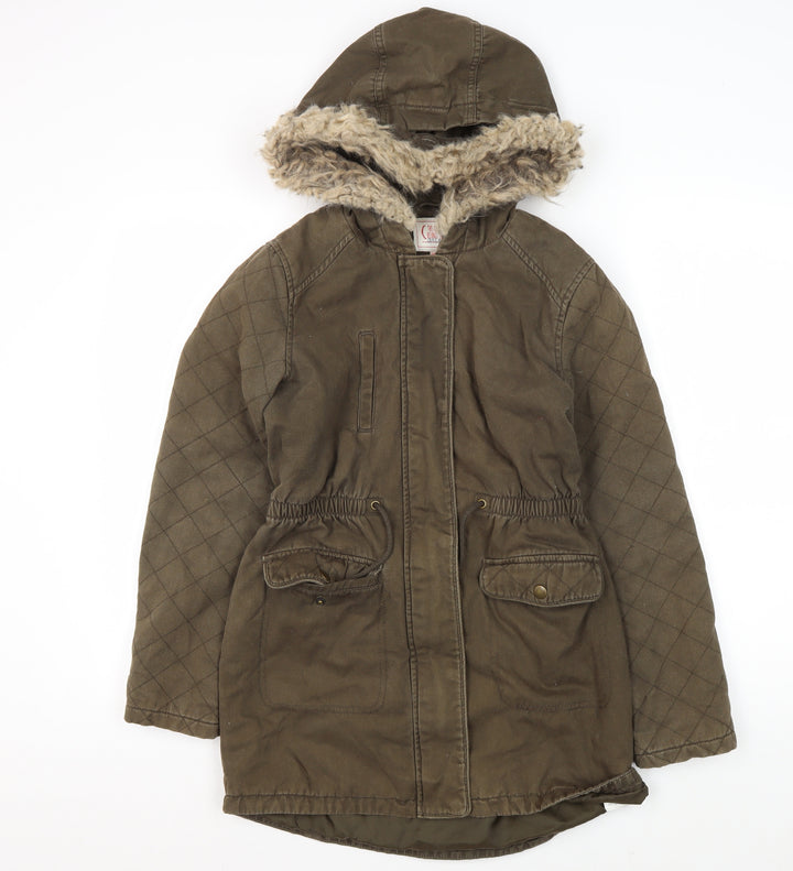 Marks and Spencer Green Parka Coat, Girls 11-12 Years