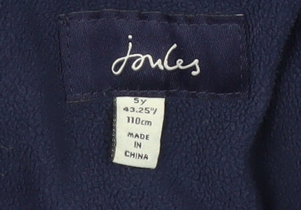 Joules Boys Blue Shark Print Rain Coat Size 5 Years