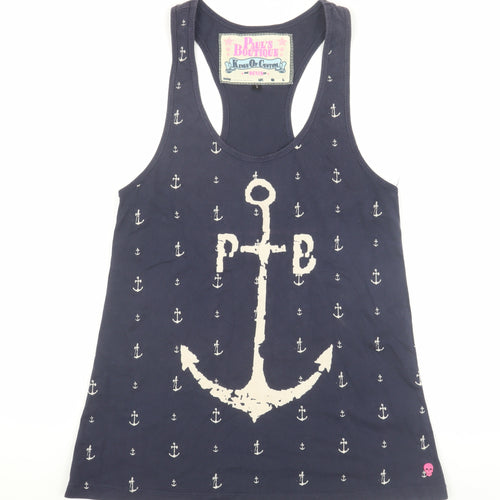 Paul's Boutique Women's Blue Anchor Tank Top, Size S