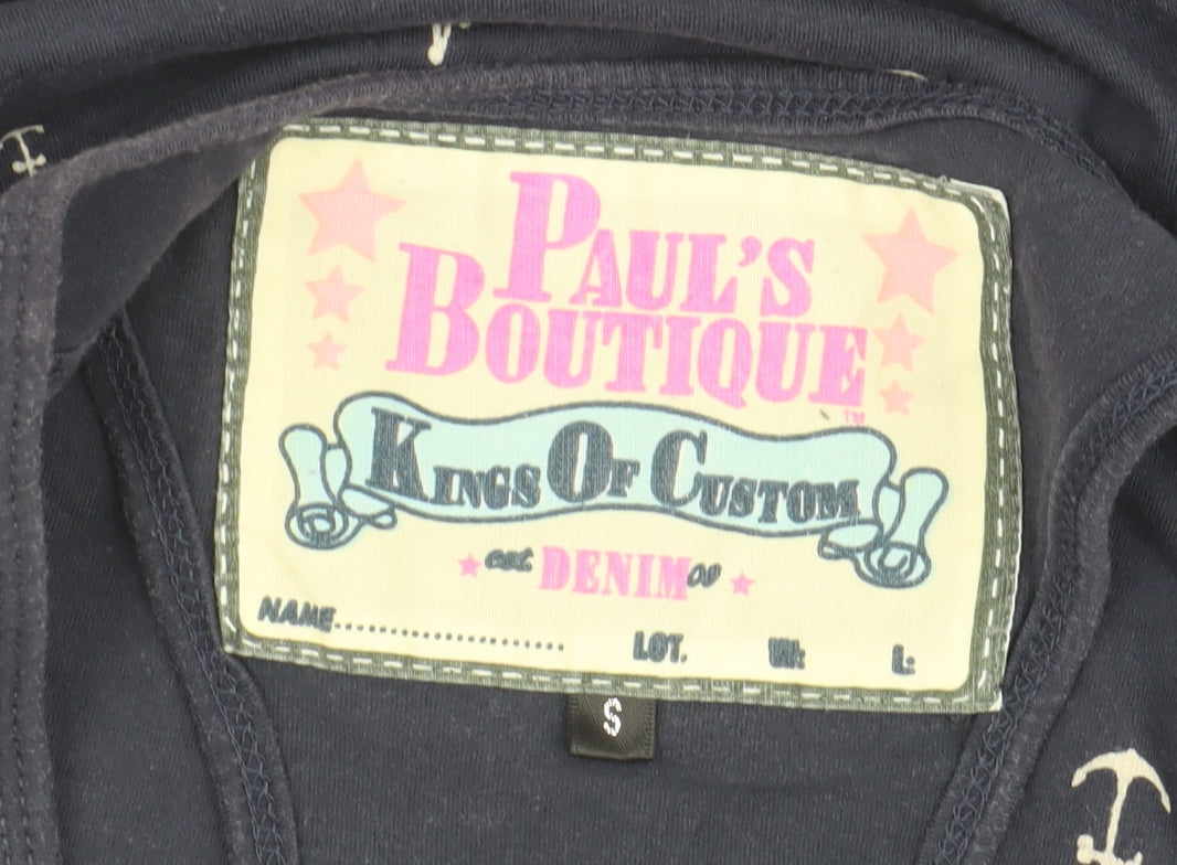 Paul's Boutique Women's Blue Anchor Tank Top, Size S